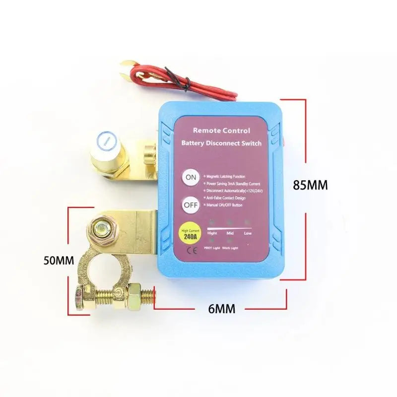 240A Remote Battery Disconnect Switch – LED Voltage Display