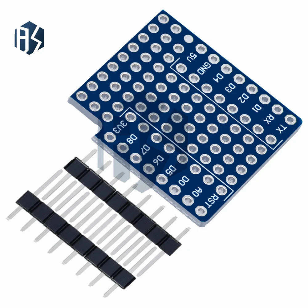 Dual-sided Protoboard Shield Wemos D1 Mini High-density Insulated Zpaxo