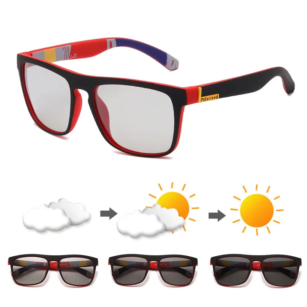 Photochromic Polarized Sports Sunglasses Men and Women Cycling Climbing Goggles Driving Sun Glasses UV400 Change Color Eyewear Zpaxo M9