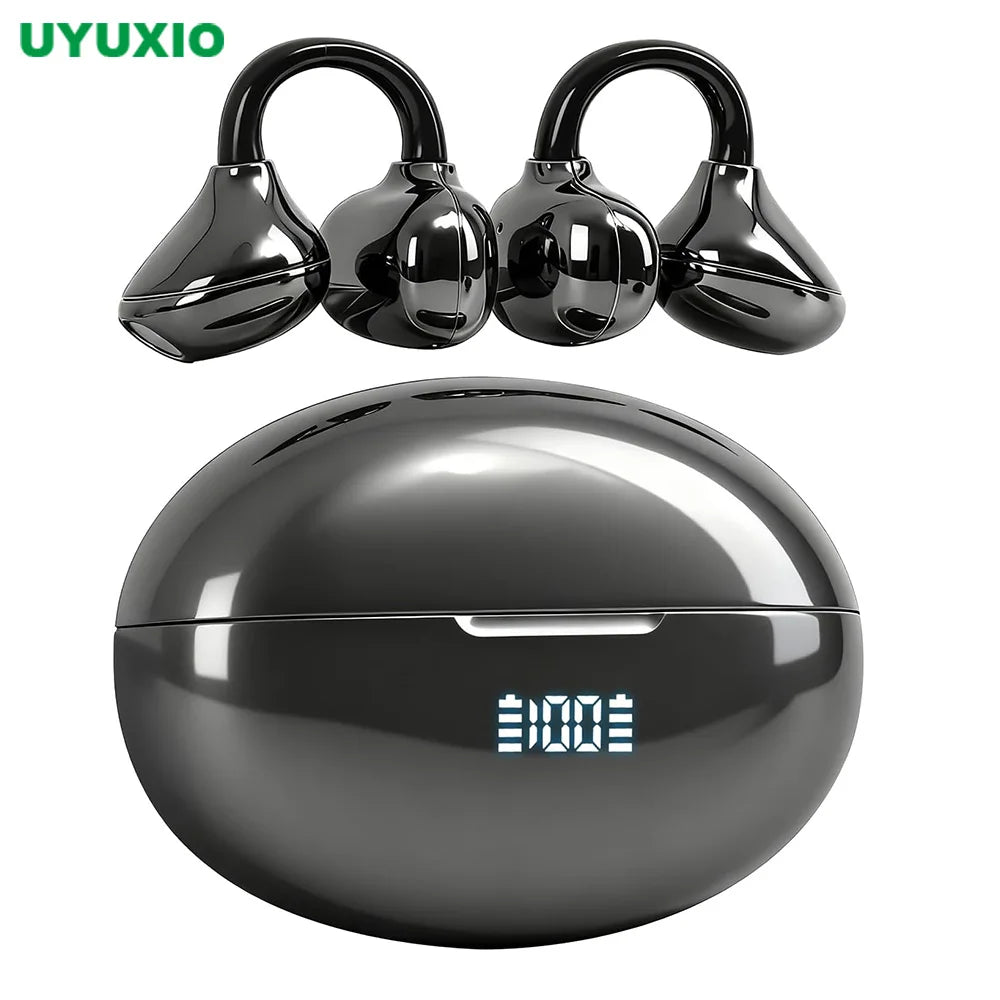 UYUXIO Clip Ear Open Earbuds BT 5 4 Headphones IPX7 Waterproof