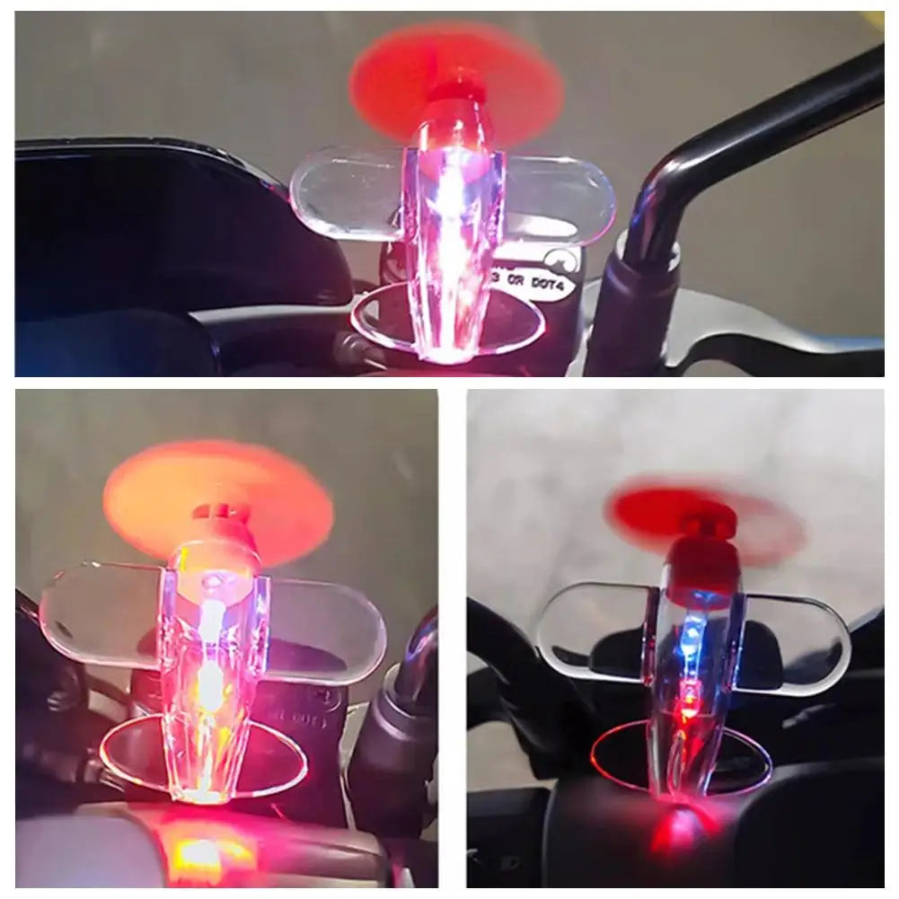 LED Colorful Lights Rotatable Airplane Wind-powered Decor Car Zpaxo