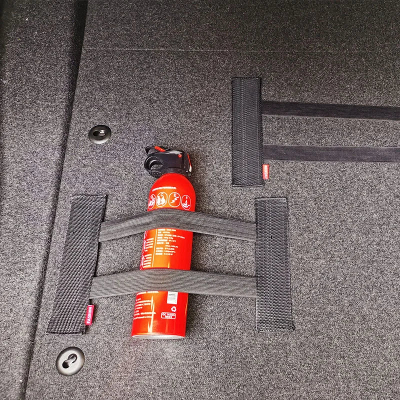 Car Back Rear Trunk Storage Mesh Fixed Straps Interior Organizer