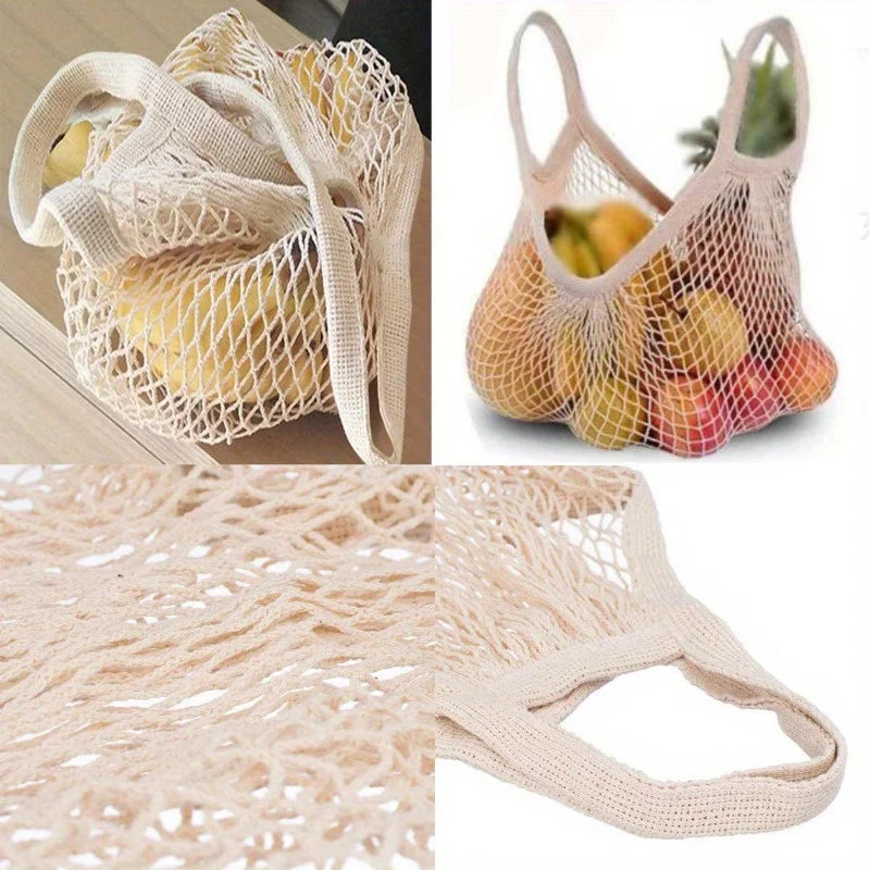 Reusable Mesh Shopping Bags Washable Fruit Vegetable String Net