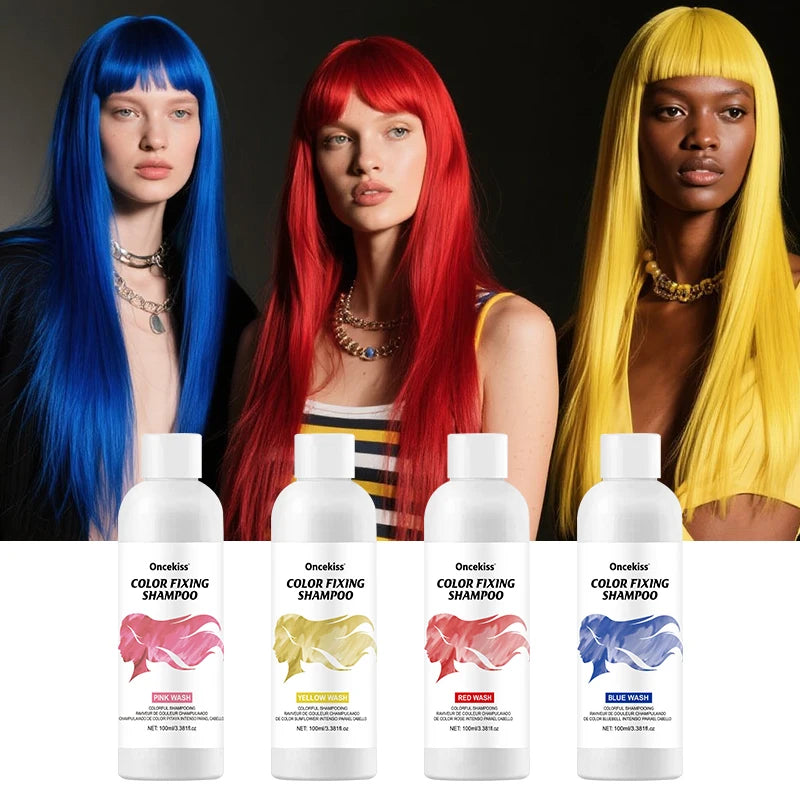 Hair Dye Shampoo,Colorful Color correction & Color fixing Shampoo,Unisex-Adult,Cleaning Nourishing Roots for Daily & Cosplay Use Zpaxo