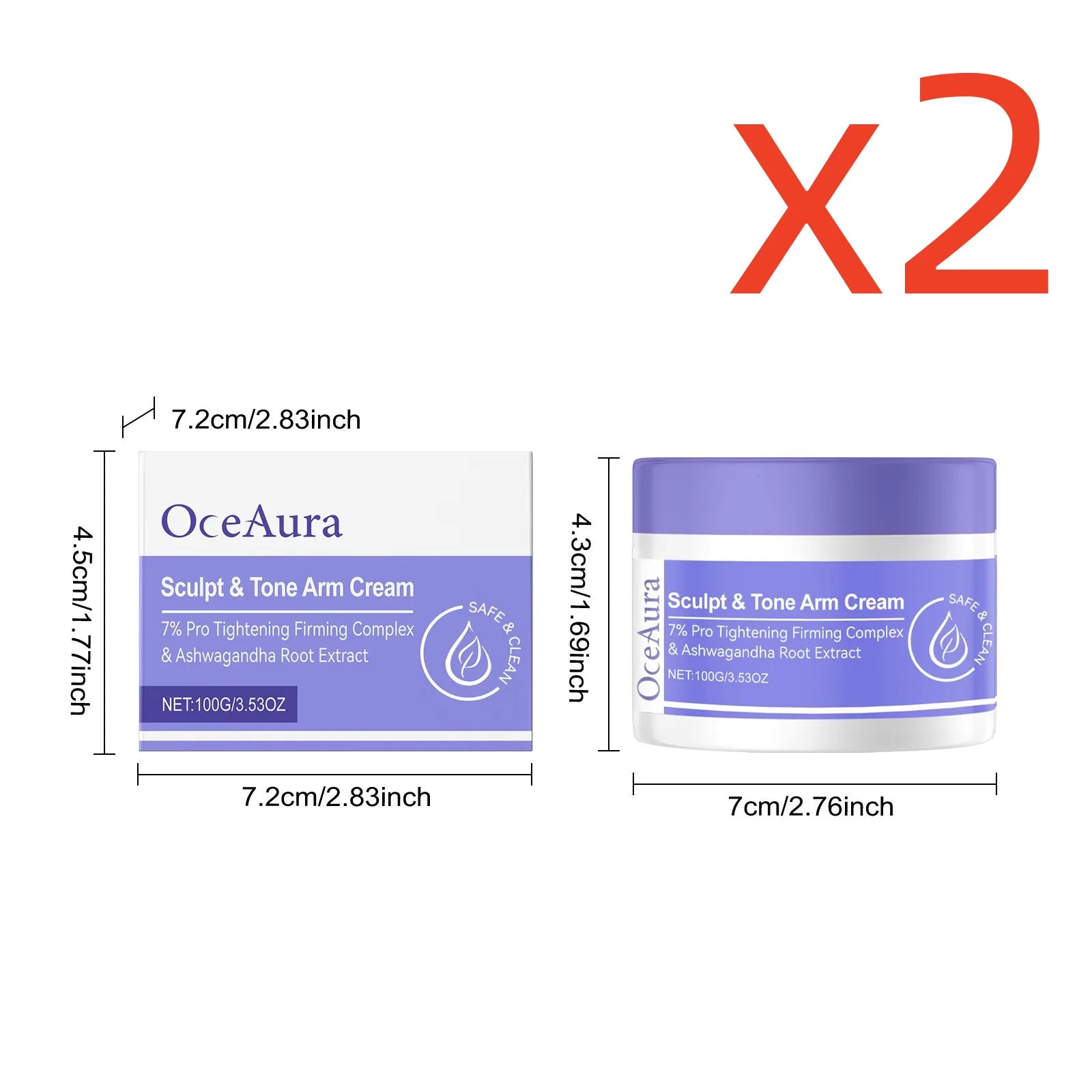 OceAura Arm Firming Cream – Tighten, Tone & Sculpt Arm Skin Arm Firming Cream Zpaxo 200g boxed