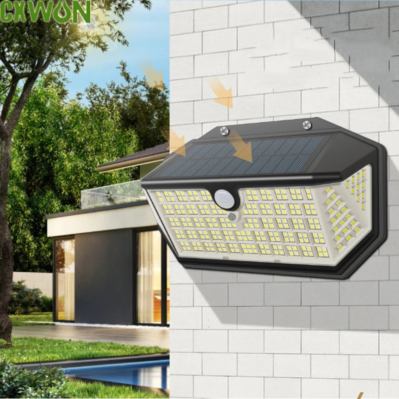 308 LED Solar Porch Light Waterproof Outdoor Motion Sensor Sunlight 3 Zpaxo 226LED 1pcs China Mainland