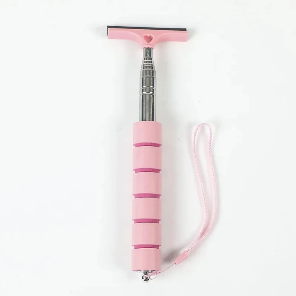 Telescopic Car Rearview Mirror Wiper & Auto Glass Cleaner Car Cleaning Tool Zpaxo B-Pink