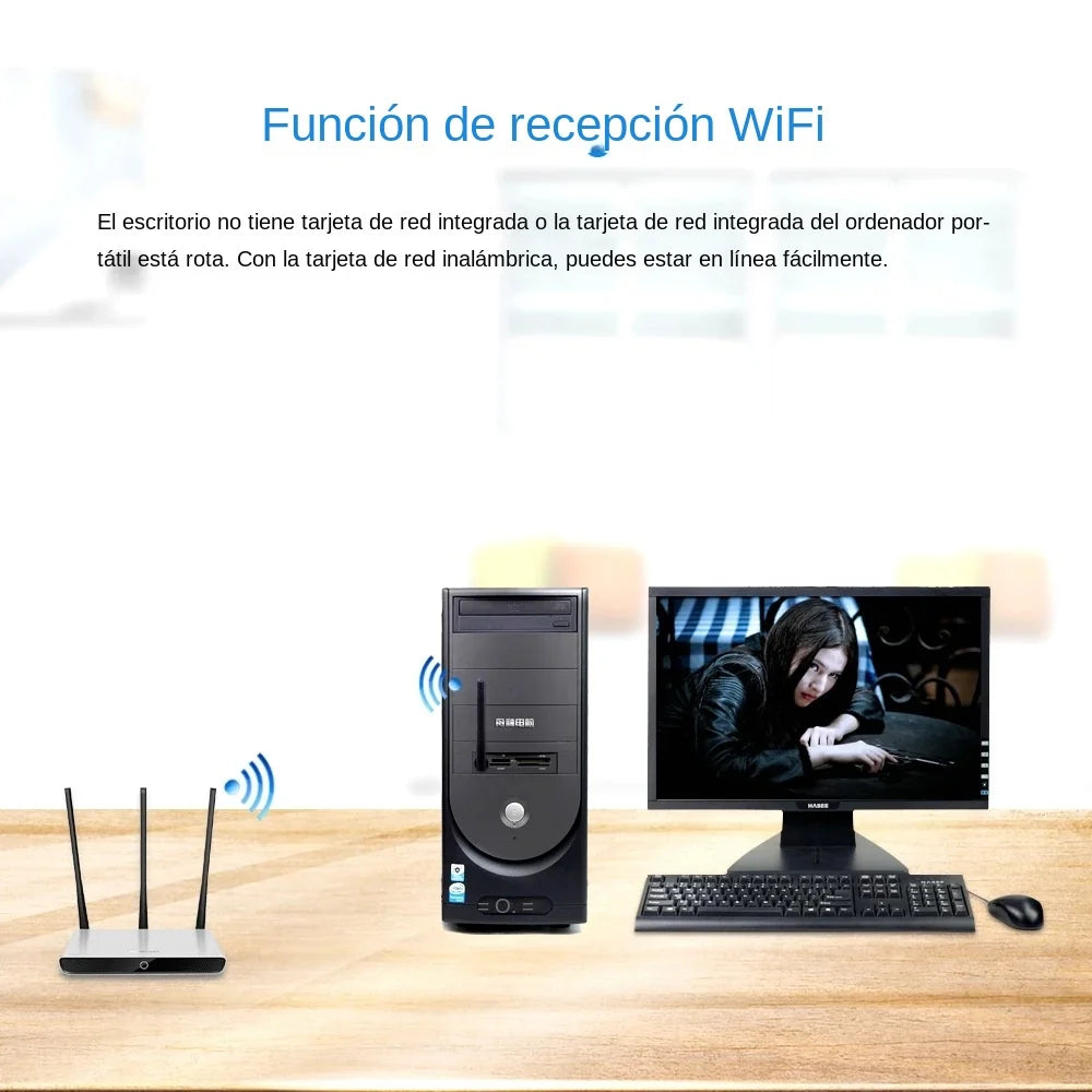 Mini USB Wireless Network Card Portable PC Laptop Wi-Fi Upgrade For Home Office Network Office Internet Connection Gear Supplies Zpaxo