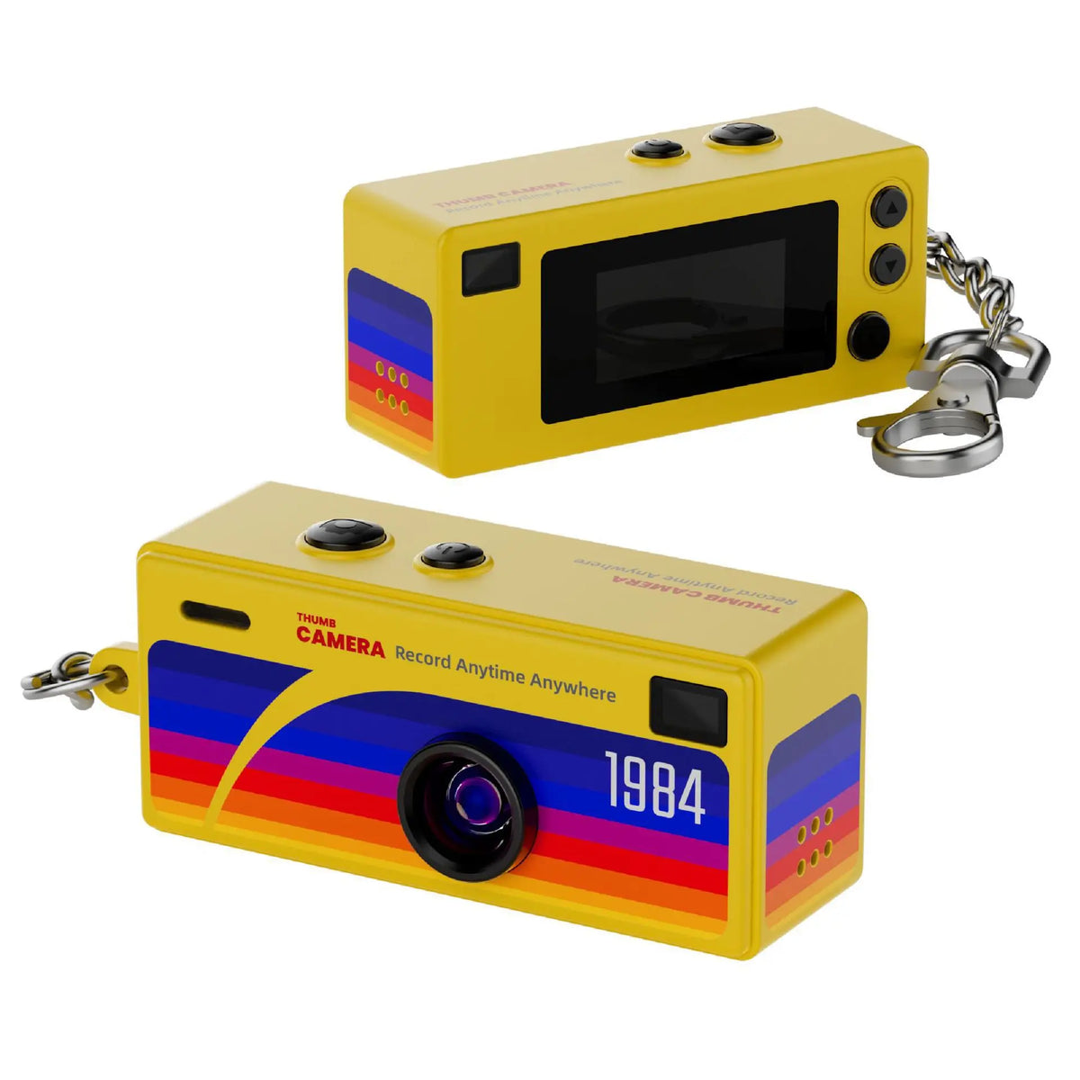 2026 G6 Thumb Camera 0.96inch Keychain Camera Student Party Outdoor Sports Camera Video Shooting Children Camera Video Recorder Zpaxo G6 Yellow Camera Add 64G