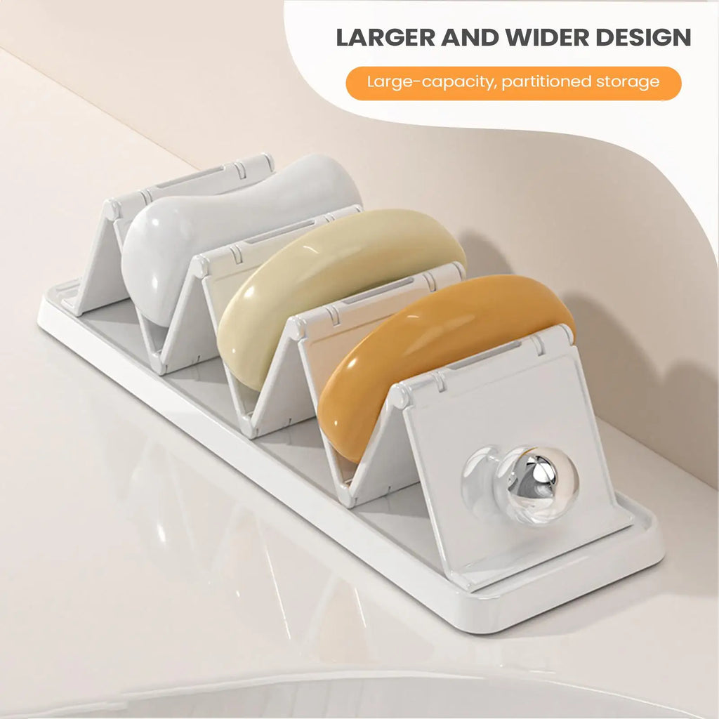 Soap Holder Drain Foldable Storage Suction Cup Soap Rack for Shower for Sponge Shower Bathroom Kitchen Sink Countertop Drying Rv Zpaxo