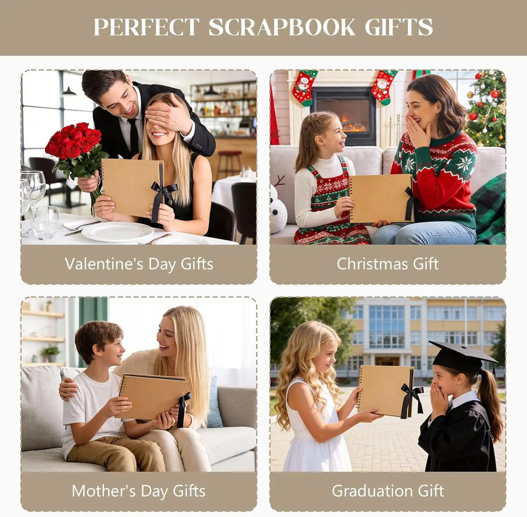 Blank Scrapbook Album – 40 Pages 300g Acid-Free Cardstock Journal
