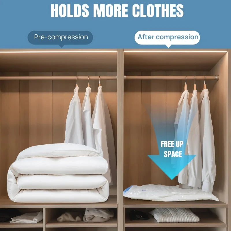 Thickened Vacuum Storage Organizer Bags Transparent Quilt Vacuum Bags Storage Bags Household Clothing Storage and Sorting Bag Zpaxo