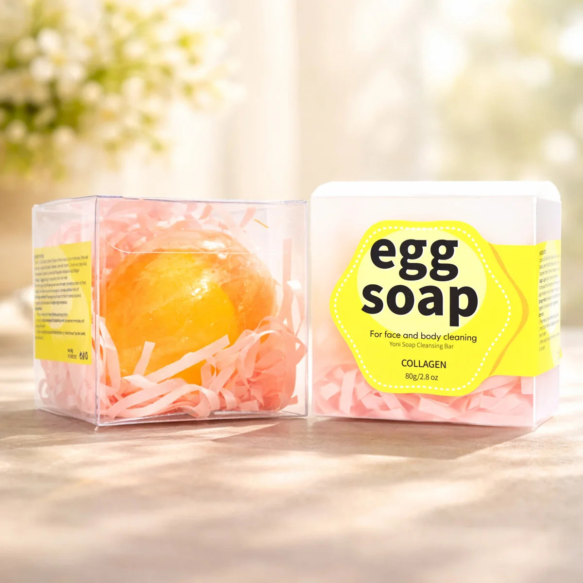 Collagen Egg Soap – Moisturizing Oil Control Body Bar for Women Collagen Bar Soap Zpaxo