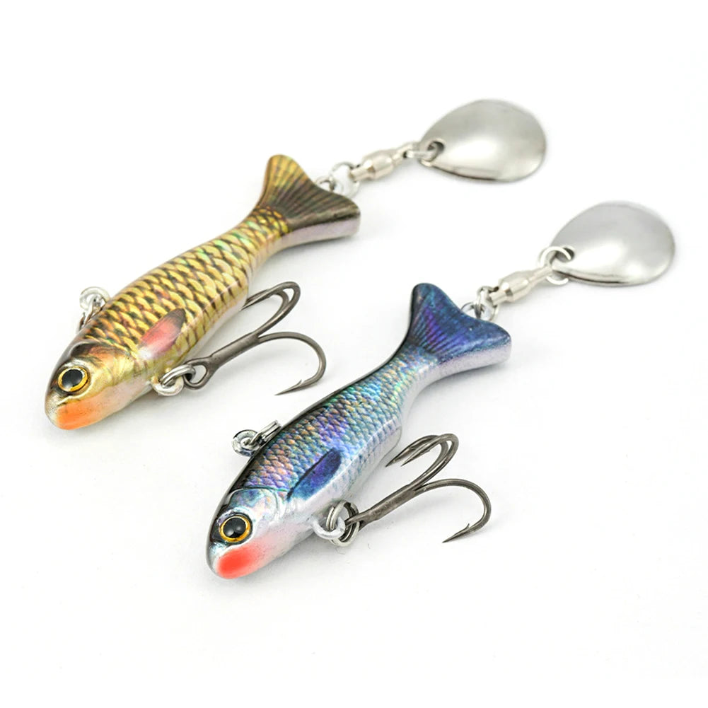 Metal Vib Fishing Lure 23g Hard Bait with Sharp Treble Hooks Fishing Bait Bass Pike Carp Sea Fishing Lure Zpaxo