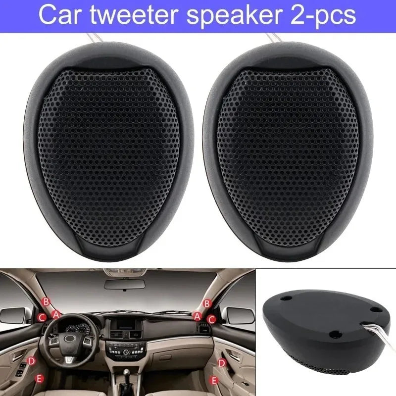 1000W Car Dome Tweeters – HiFi Waterproof Speaker Pair