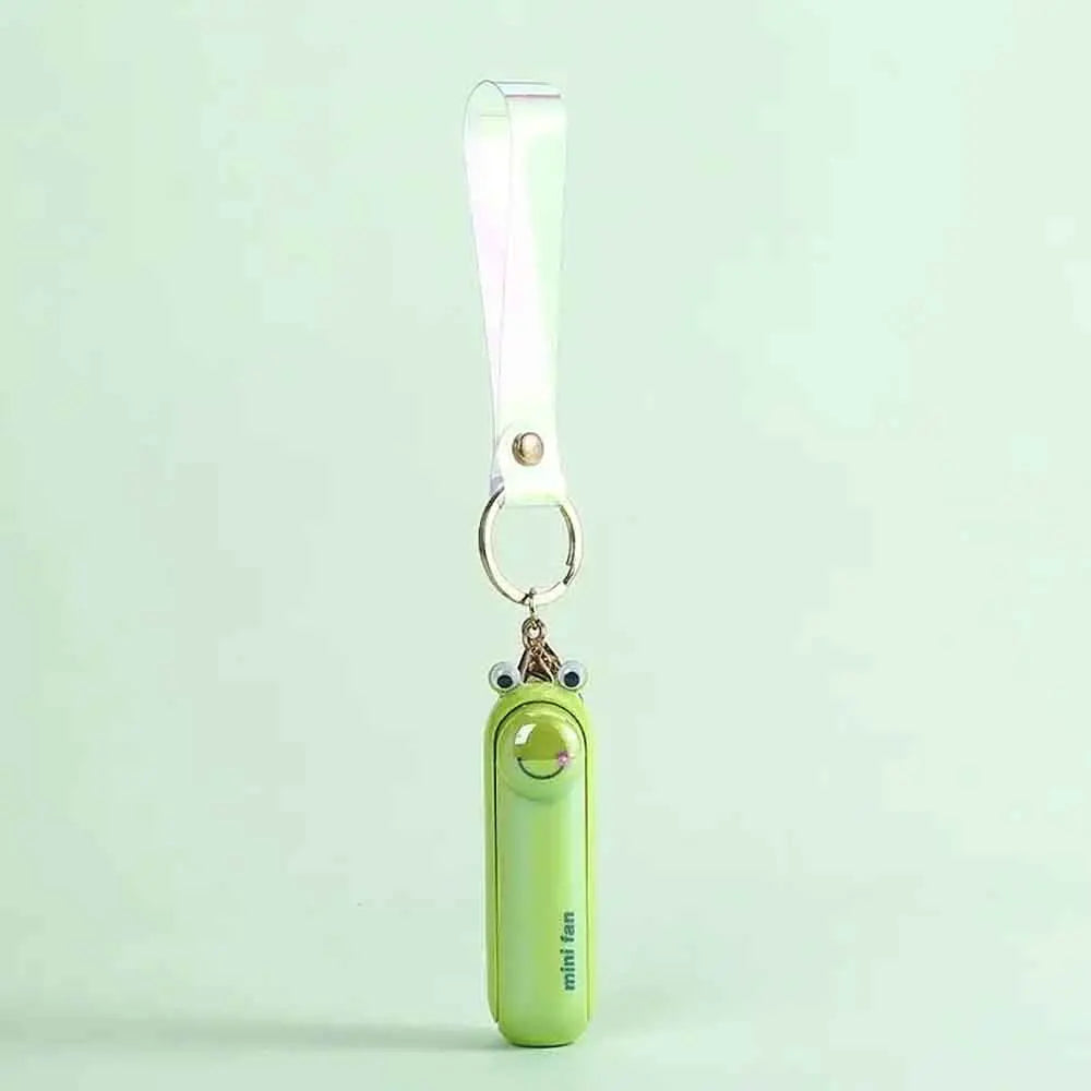 Wholesale 1pcs Cute Mini Fan Hand USB Fold Portable Bedside Office Kipas Charge Battery Table Desk Cooling Folding Handheld Fan Zpaxo Green 1PCS