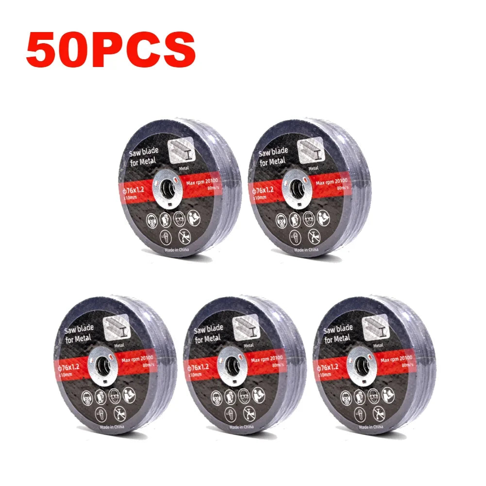 1/10PCS 76mm Metal Cutting Discs Wear Resistance Cut Off Circle Wheels Blades Cutting Wheels Angle Grinder Accessories Zpaxo 50Pcs