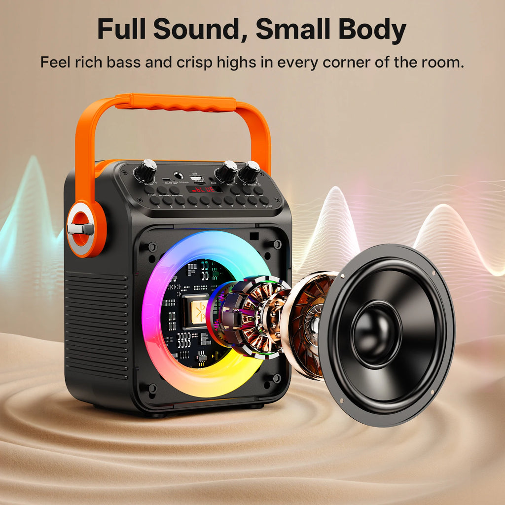 T35 Power Karaoke Bluetooth Speaker Music Rhythm Light 360 Degree