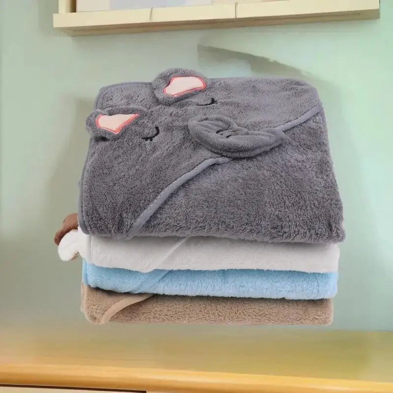 Cartoon Animal Baby Hooded Bath Towels Toddler Bathrobe Warm Sleeping Zpaxo