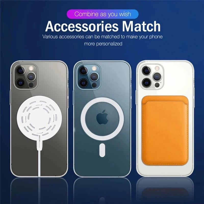 Wallet Magnetic Card Holder Case Apple Magsafe Iphone 17 16 15 14 13 Zpaxo