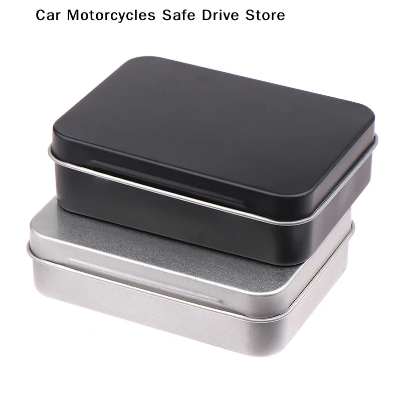 CM1PC Frosted-finish Hinged Metal Storage Box Tin-plated Steel