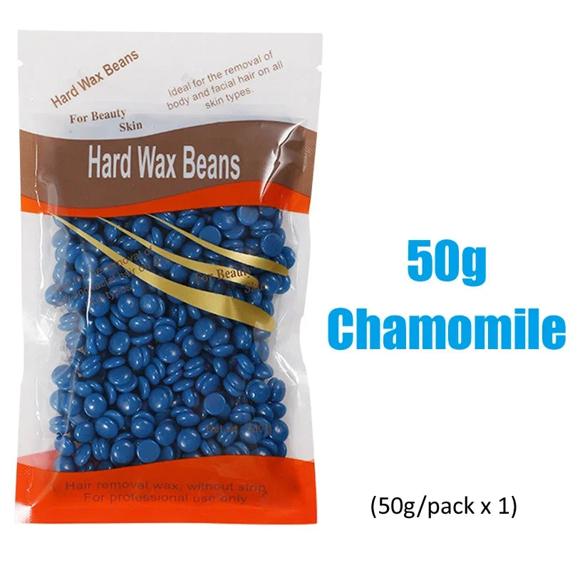 Hair Removal Wax Beads 500g – Painless Depilatory Wax Depilatory Wax Beads Zpaxo 50g-Chamomile