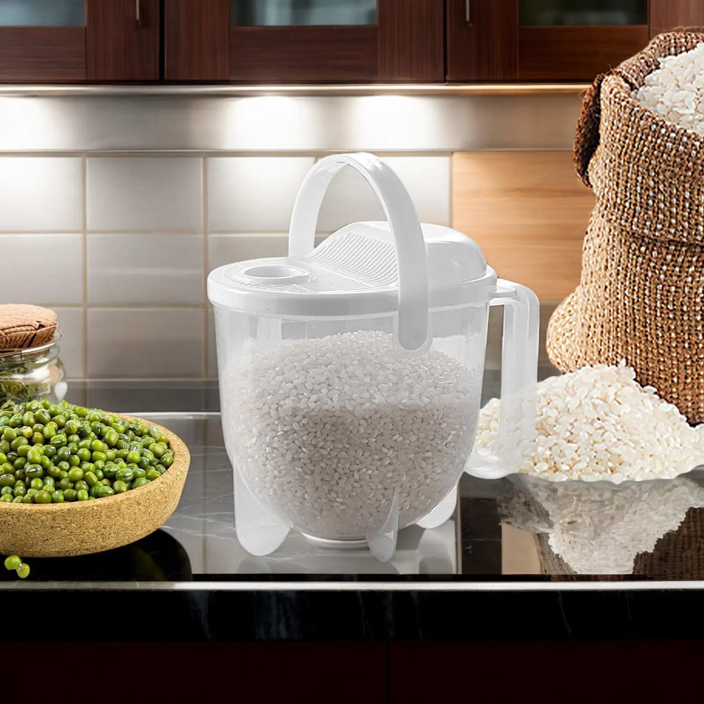 Rice Washer Kitchen Colanders Strainer Bowl with Lid Household Vegetable Washing Strainer for Home Hotel Restaurant Zpaxo