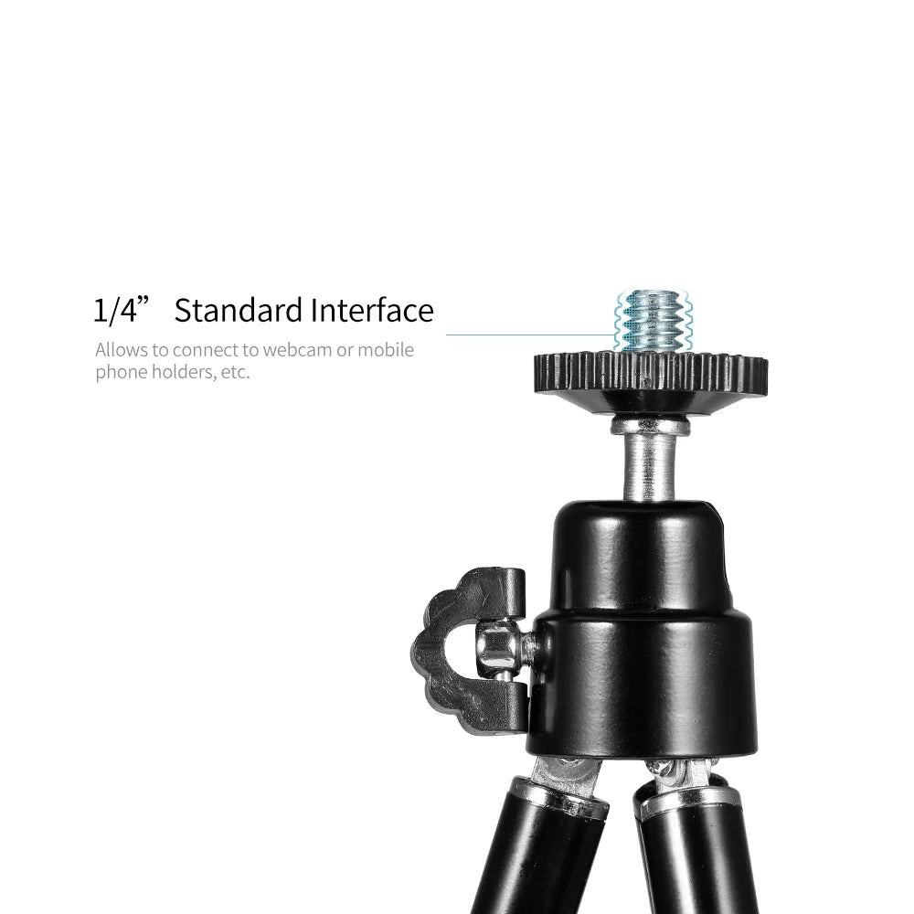 Portable Tripod Mini Webcam Tripod Lightweight Flexible Web Camera Desktop Support Stand Phone Holder Table Stand for Smartphone Zpaxo