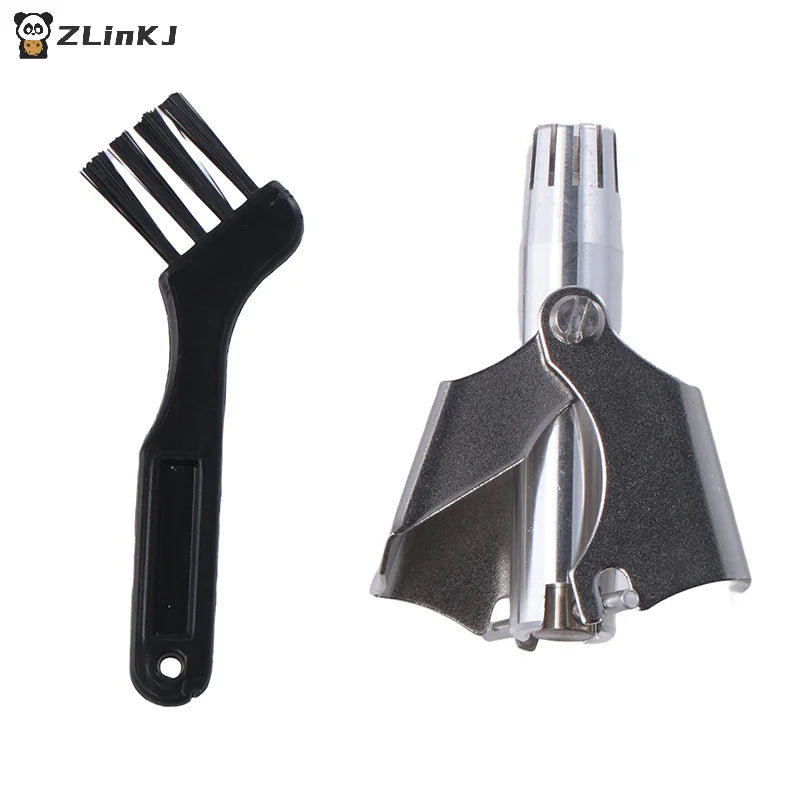 ▶1PCS Men's Stainless Steel Nose Hair Trimmer Manual Nose Hair Cleaner Washable Portable Ear Hair Removal Clipper Cutting Tool Zpaxo