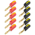 Banana Plug Solder-free Current Plugs Self-locking Gold-plated