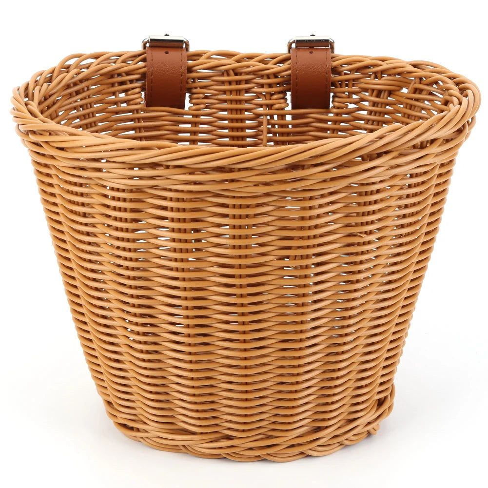 Rainbow Bicycle Basket+bell+tassel+stickers Kid Front Handlebar Zpaxo Brown