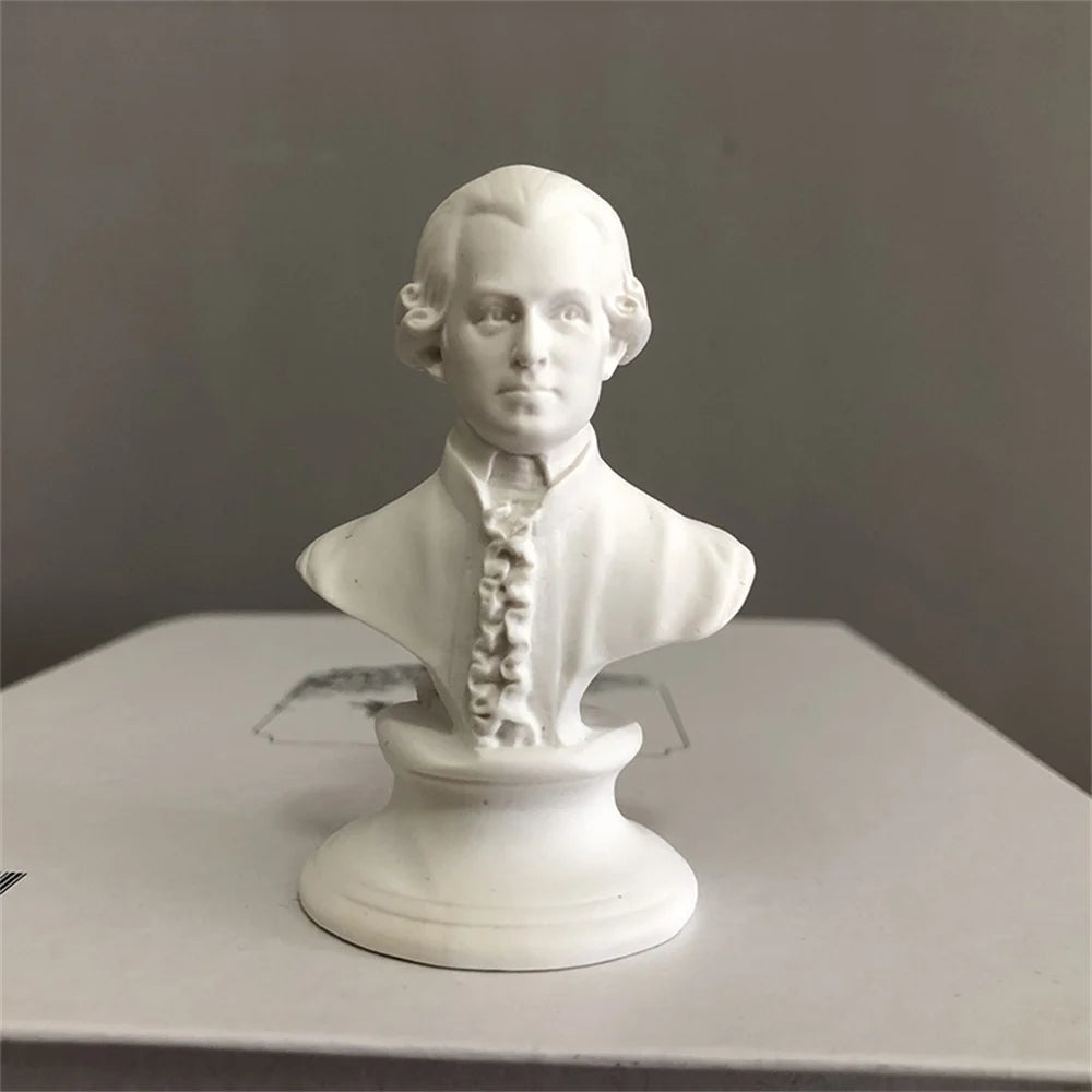 Nordic Plaster Bust Statue – Greek Mythology Desktop Figurine
