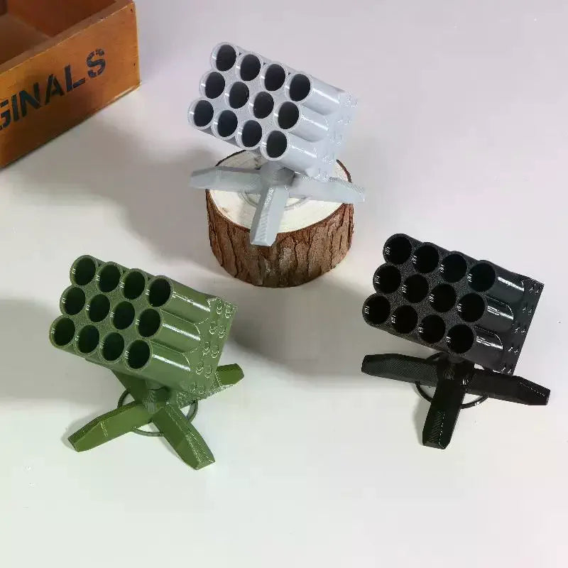 3D Printed Missile Shaped Battery Storage Box Creative AA Battery Organizer Batteries Boxes T Creative Desktop Figurines Zpaxo
