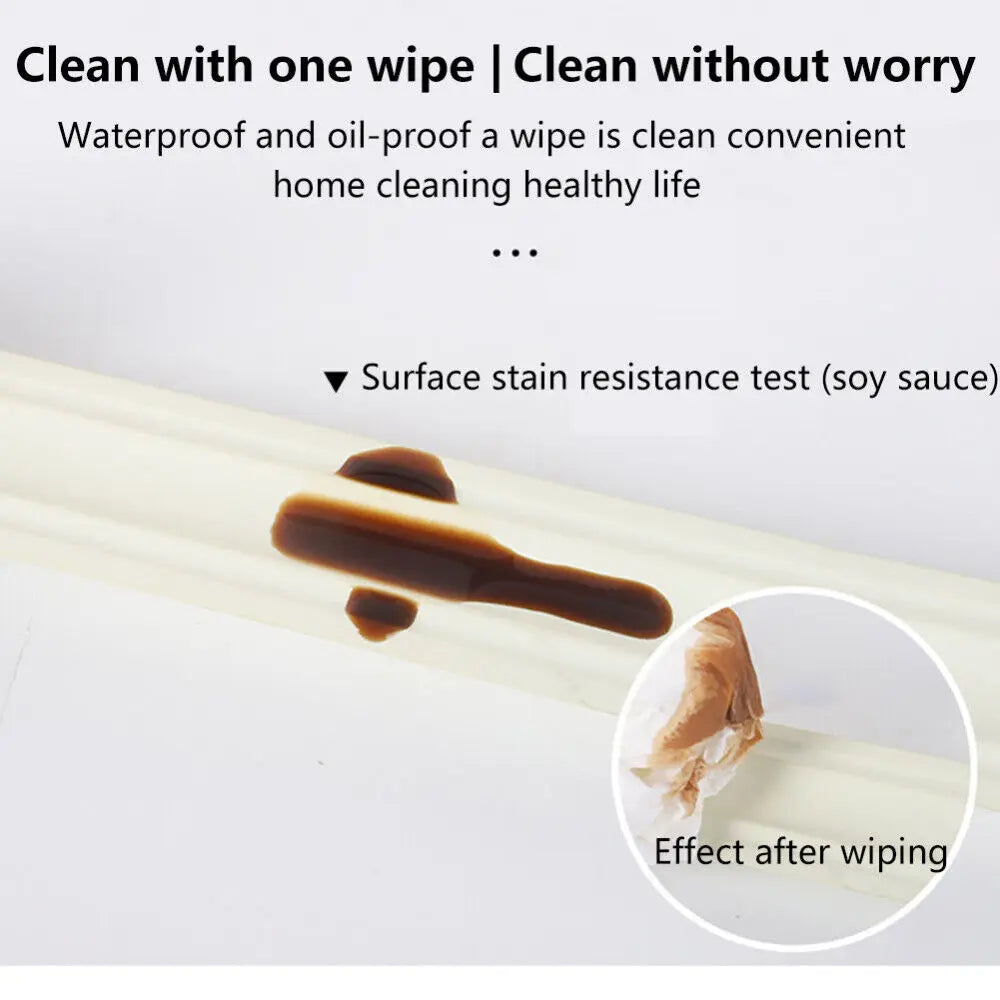 5M Self-Adhesive PVC Corner Trim Molding Strip | Skirting Line Corner Trim Strip Zpaxo