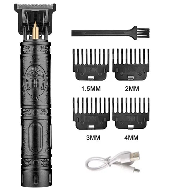 Carving Professional Hair Clipper For Men T9 Electric Hair Cutting Machine Barber Rechargeable Provide Comfortable Shave Clipper Zpaxo 060-BlackBuddha