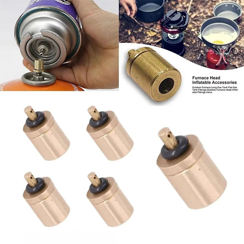 Brass Gas Refill Adapter – Stove Cylinder Refill Tool 1–6 Pack