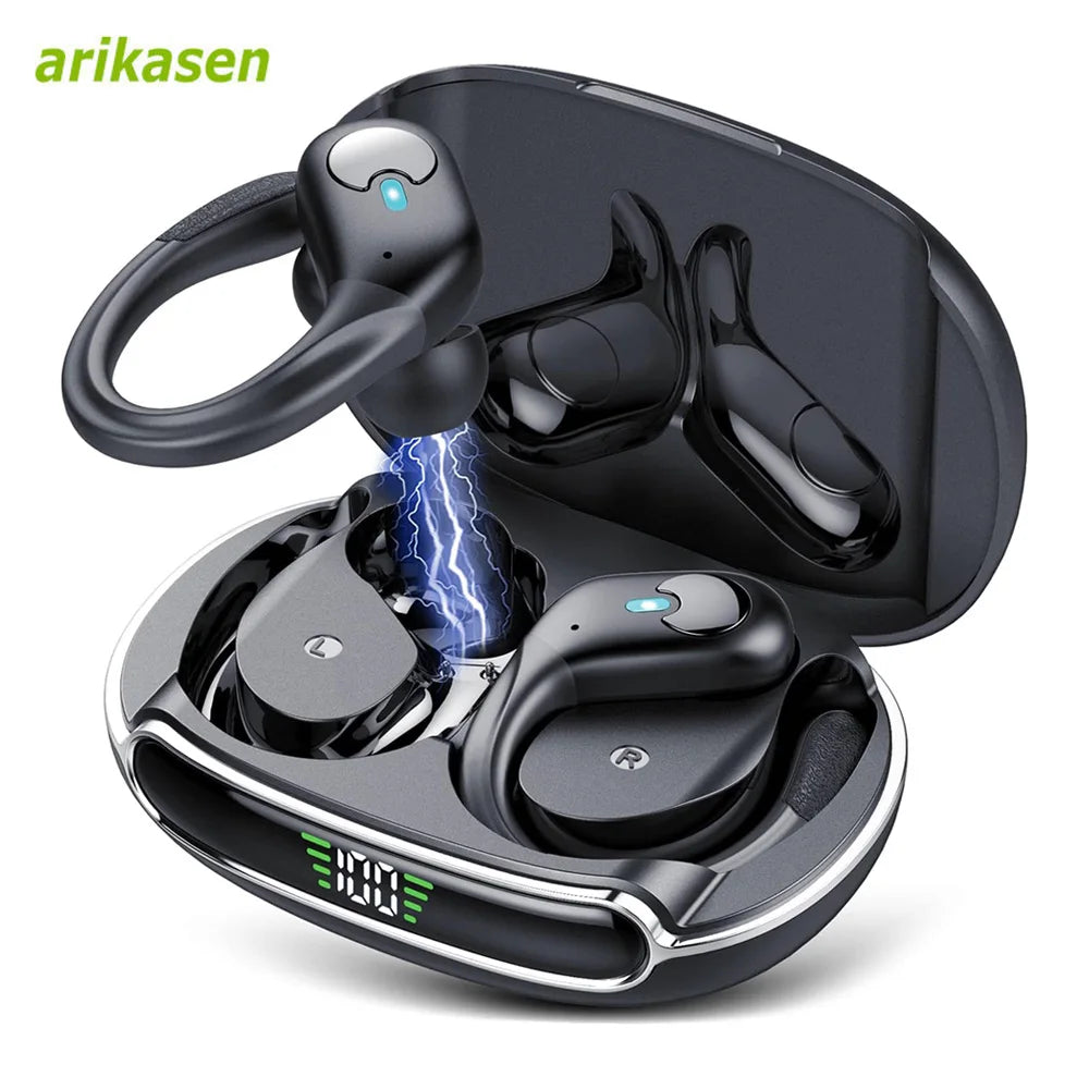 Bluetooth 5 3 Headphones True Wireless Earbuds Bass Stereo Sound LED