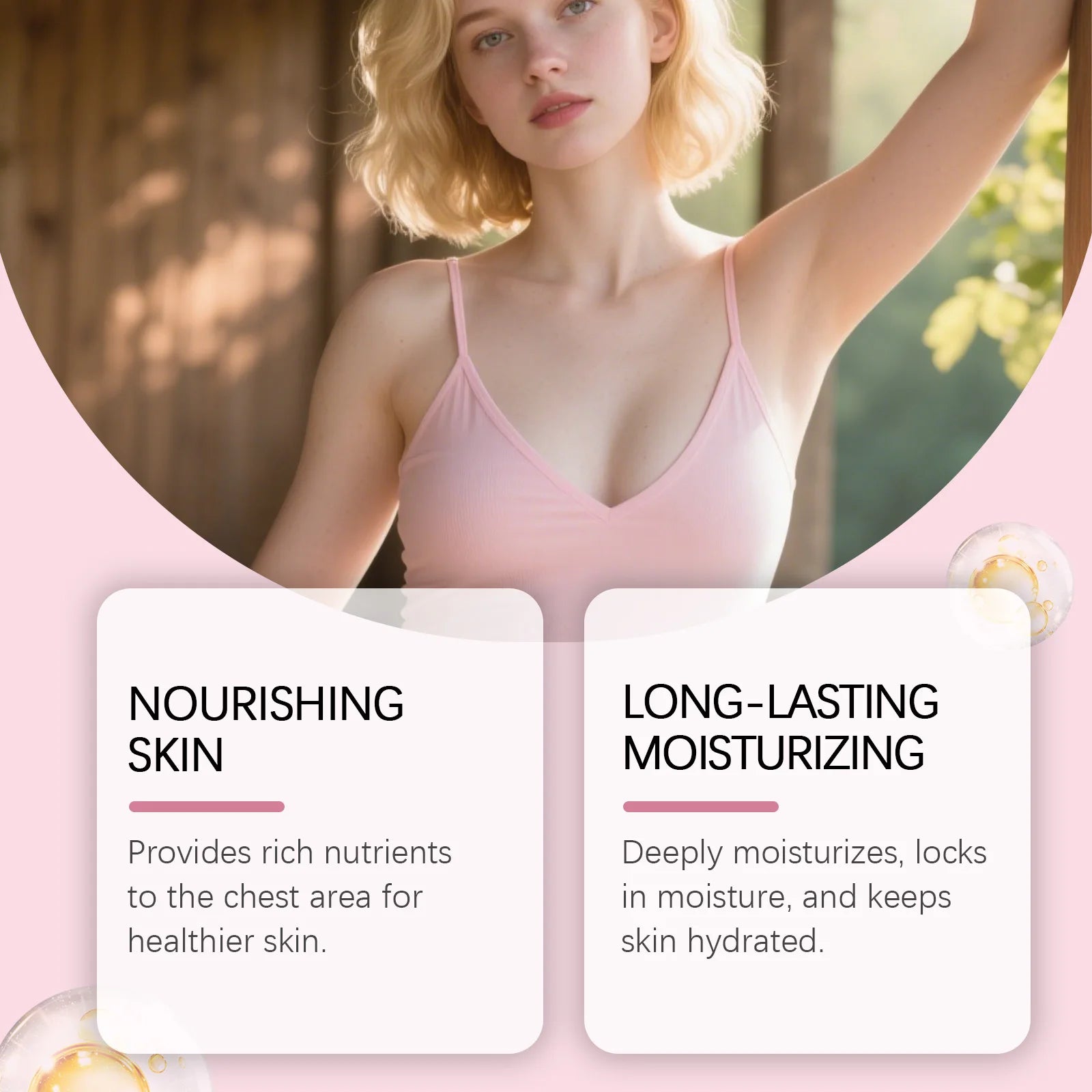 Bust Firming Cream with Retinol & Panthenol Lifting & Moisturizing Chest Treatment Improves Skin Elasticity & Hydration Night Zpaxo