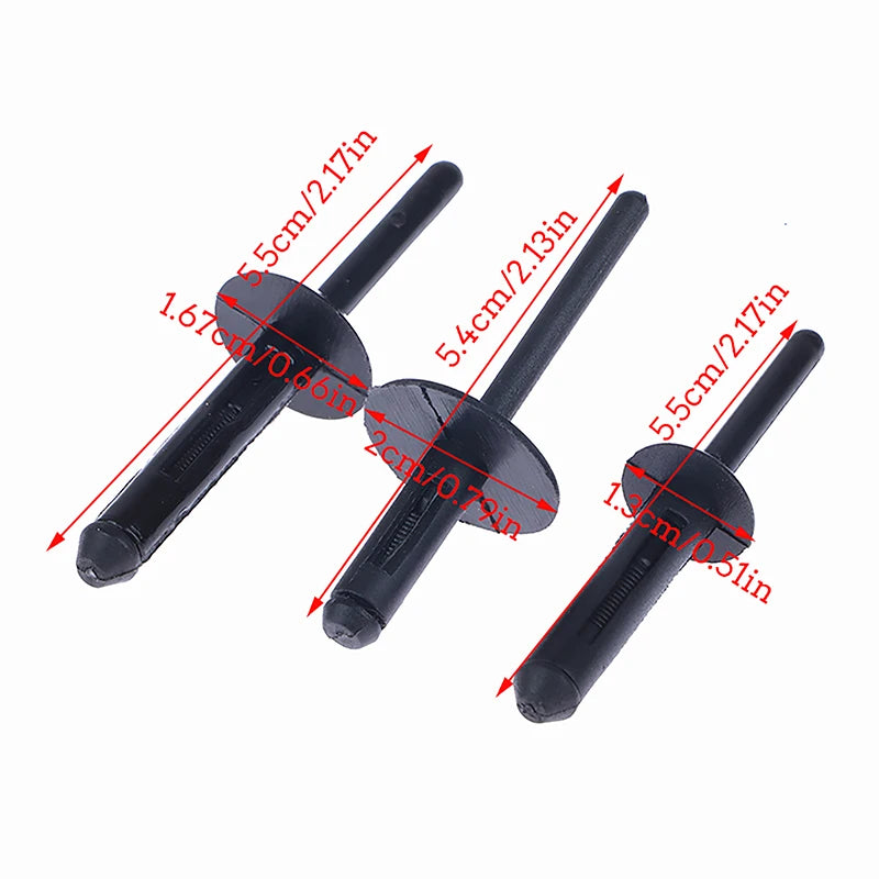 10-Pack Black Plastic Blind Rivet Clips – Auto Trim Fasteners
