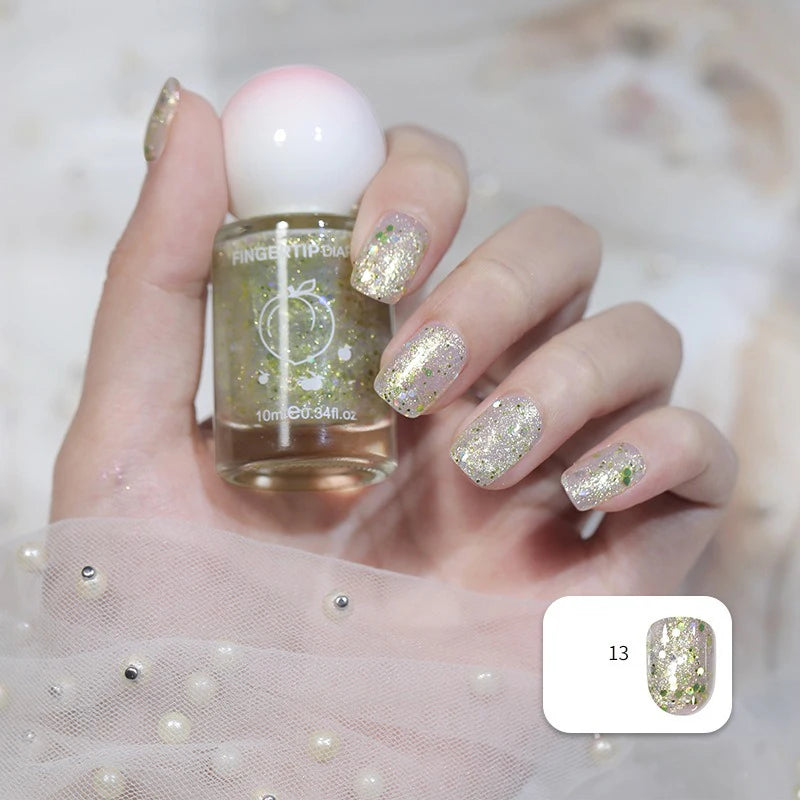 No-bake Nail Polish Polarized Nude Nails Art Tearable Quick Dry