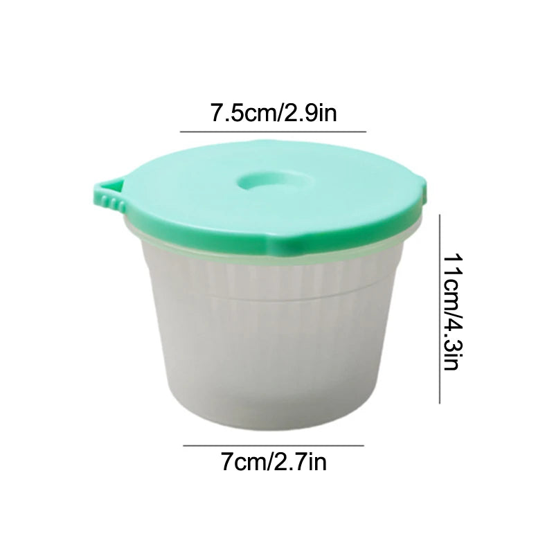 Kitchen Refrigerator Storage Box Vegetable Food Basket Drain Sealed Crisper Double-layer Round Fresh-Keeping Box Zpaxo