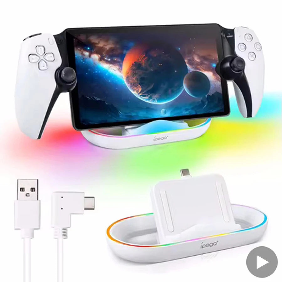 PS5 Portal Charging Dock Stand – RGB Lighting & LED Indicators Gaming Charging Dock Zpaxo