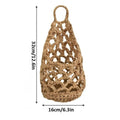 Boho Macrame Plant HangerBasket for Succulents Cotton Rope Woven Hanging Basket with Net Pouch Home Decoration Organizer Zpaxo Brown