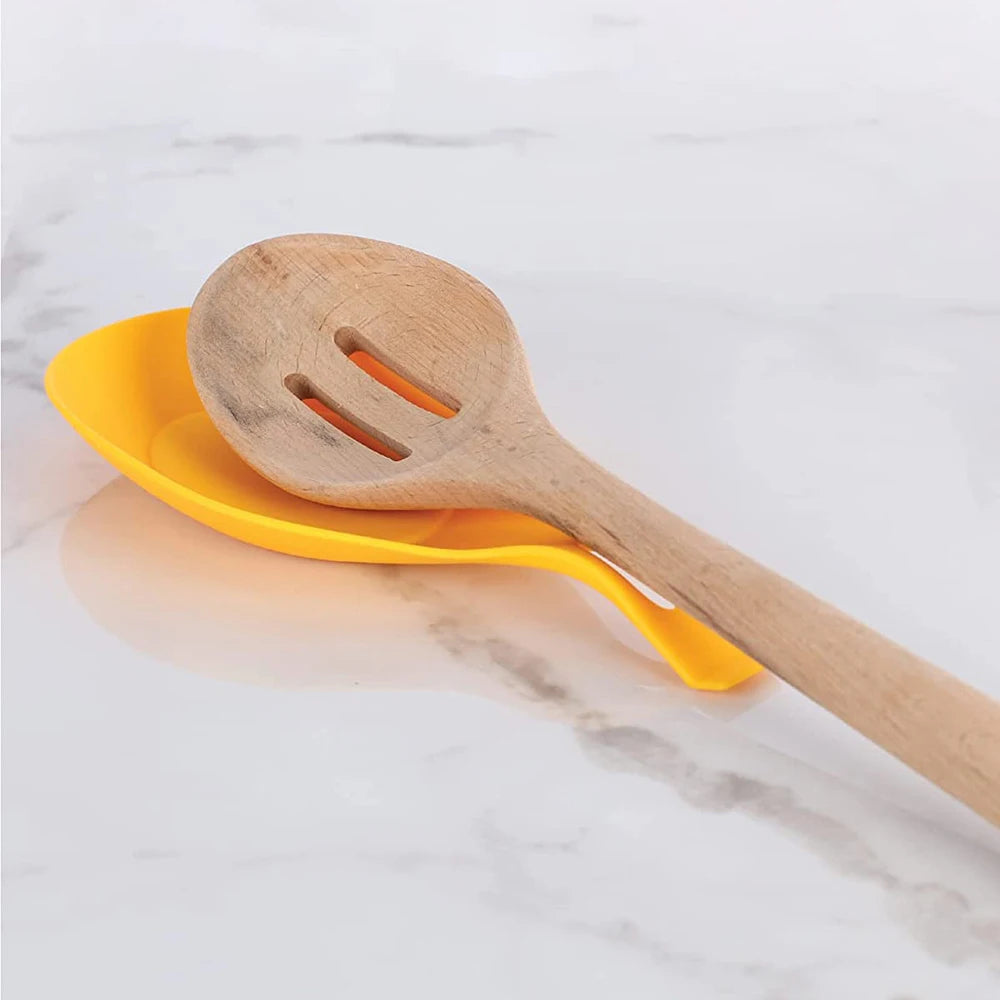 Silicone Spoon Rest Spatula Holder Heat Resistant Utensil Placemat Tray Kitchen Tools Zpaxo