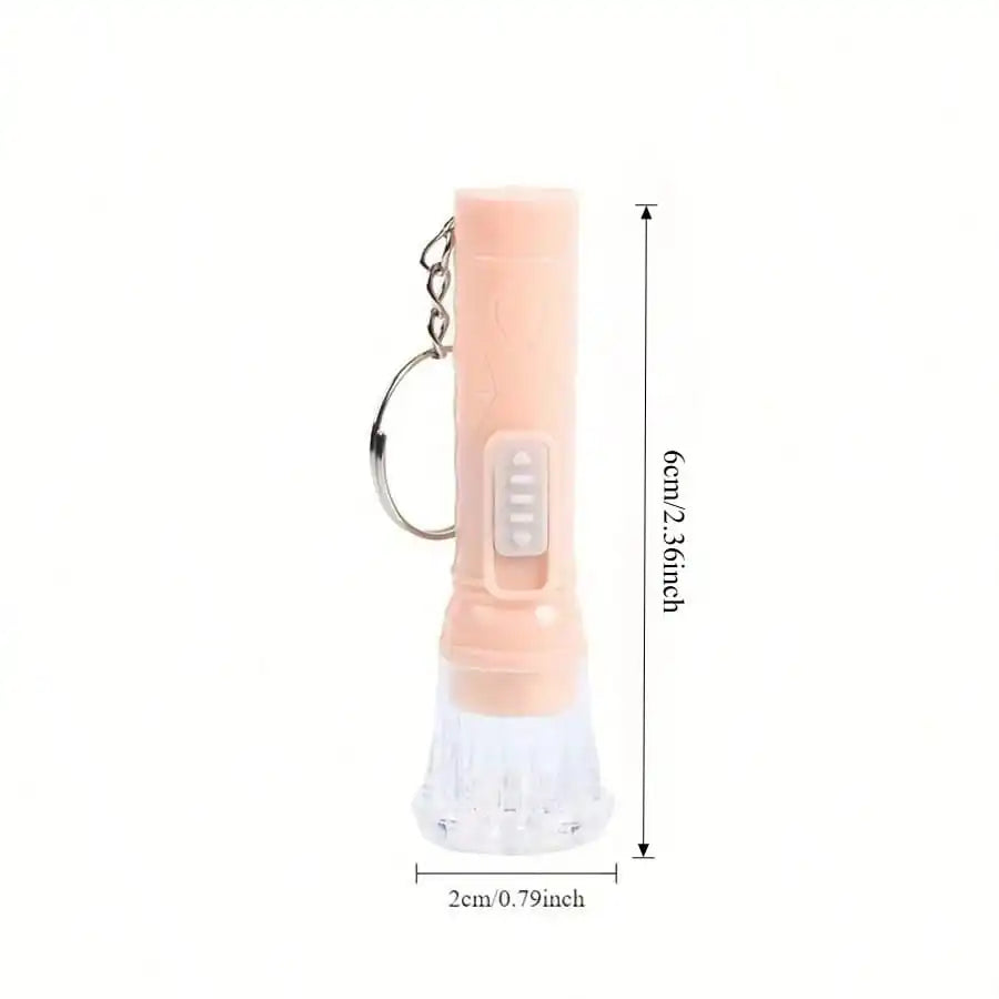 10 20 LED Flashlight Keychain Portable Plastic Key Ring Toy Will Be
