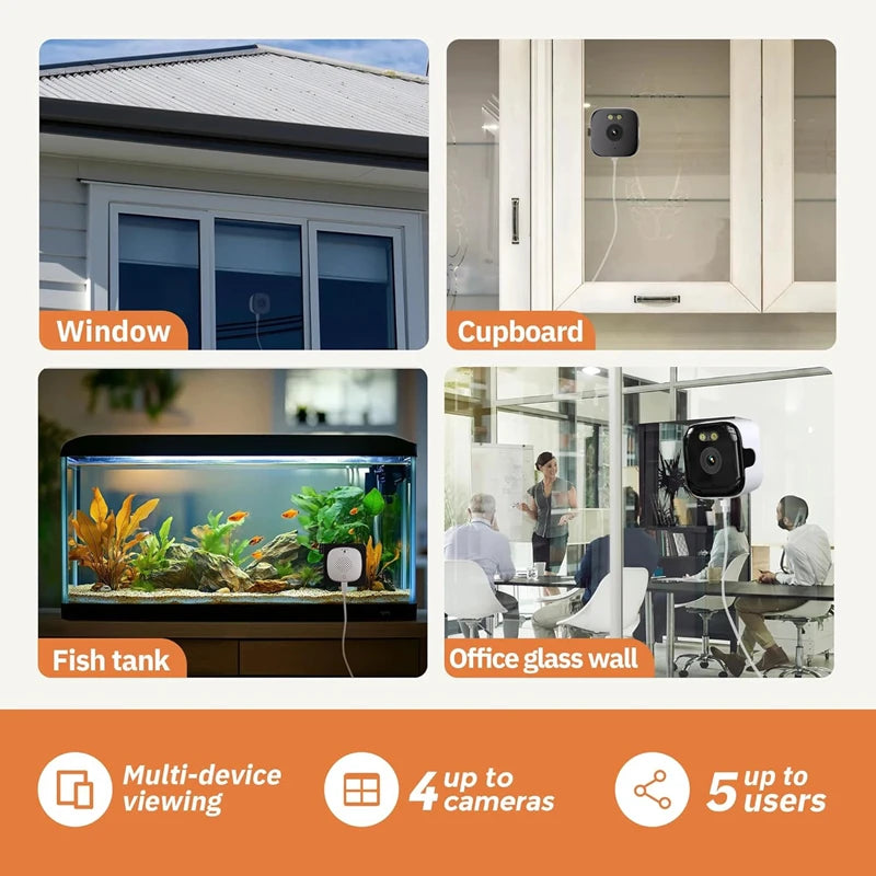 Window Camera Replaces Outdoor Cameras 2 4 5GHz Wifi 3MP Resolution