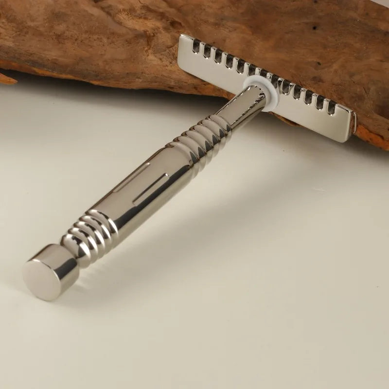 2026 YAQI High Quality Romulus Open Comb Polished 316 stainless Steel AC Blade Single-edged Mens Shaving Safety Razor For Men Zpaxo