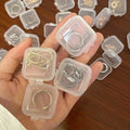 10/30/50pcs Lot Mini Square Transparent Plastic Storage Box with Hinged Lid Small Case for Pills, Dust-proof Storage Boxes Zpaxo 30pcs