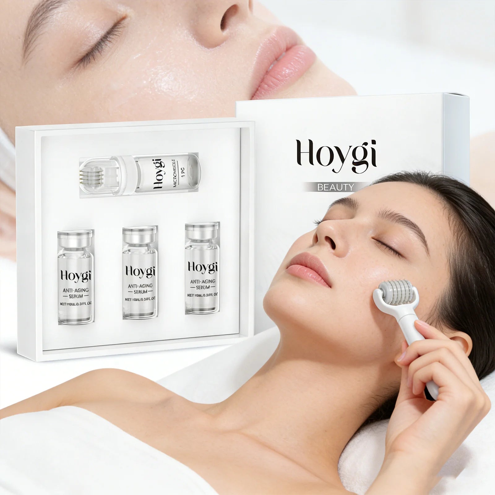 Hyaluronic acid 0.25mm Microneedle Roller Set Facial for Smooth Skin Barrier Protection Long Lasting Moisturization Skincare kit Zpaxo