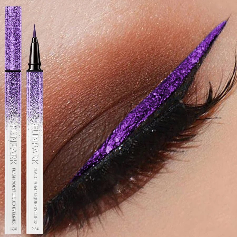 Purple Fine Liquid Eyeliner Waterproof Long Lasting Eye Pen